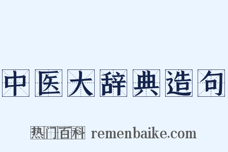 中医大辞典造句是什么意思的图片